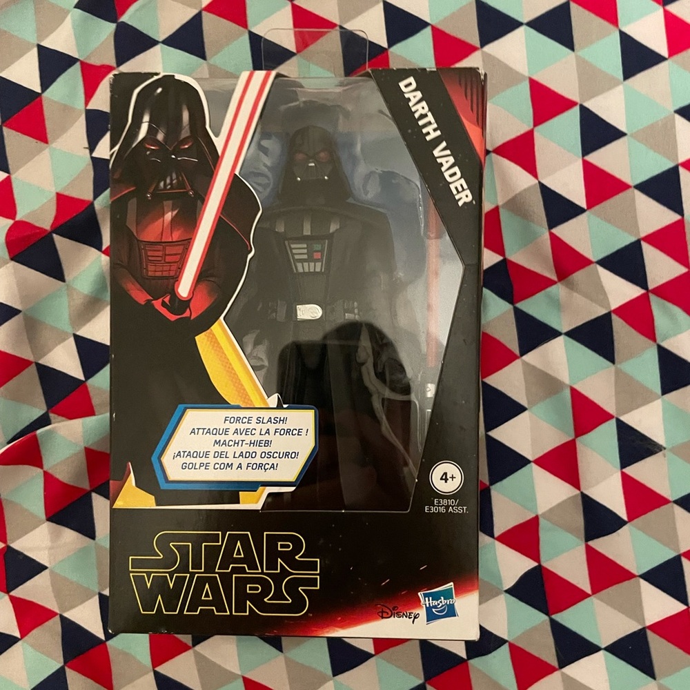 darth vader action figure.